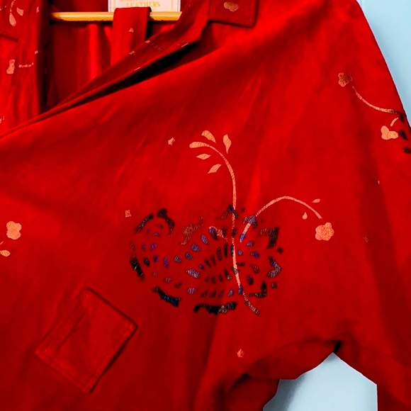 Vintage Cowgirl southwest suede Vintage Red Santa Fe Skirt & wrapjacket - Picture 11 of 15